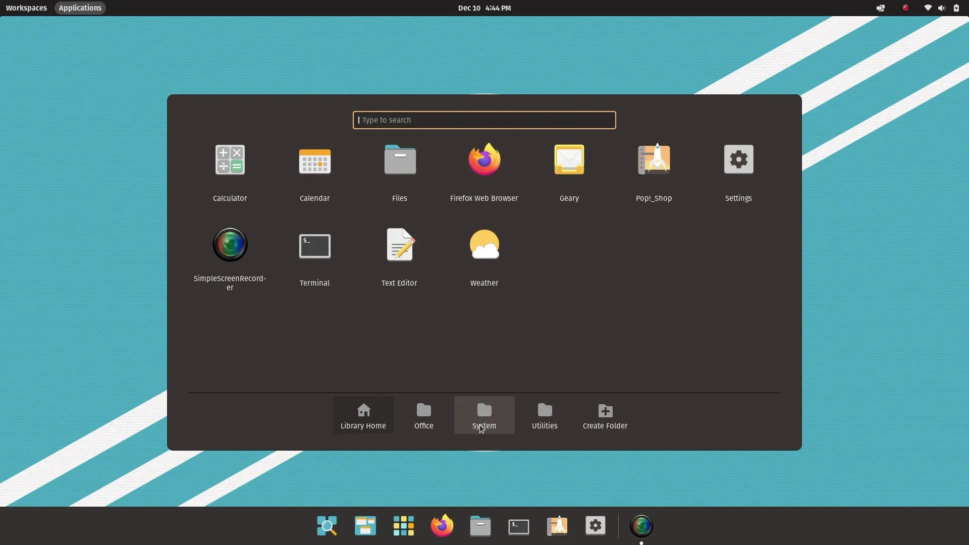 Pop!_OS Desktop